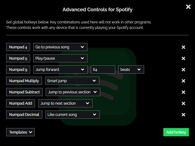 Advanced Controls for Spotify